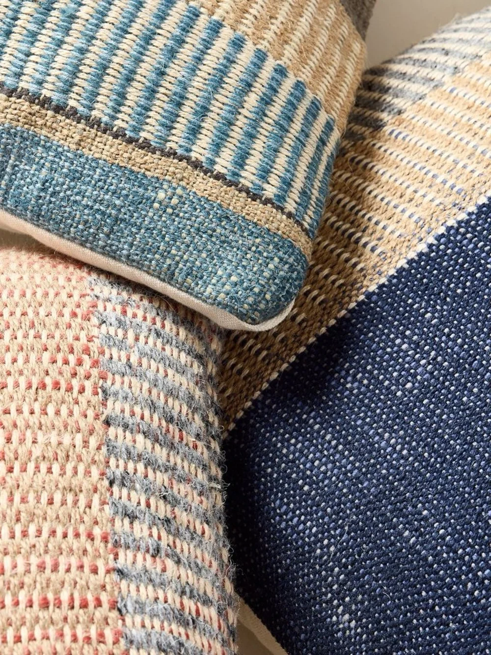 West Elm Handwoven Bold Center Mixed Stripe Pillow Cover 20” x 20”